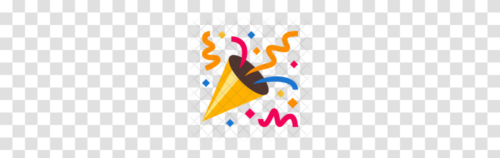 Premium Confetti Icon Download, Poster, Advertisement, Cone, Cream Transparent Png