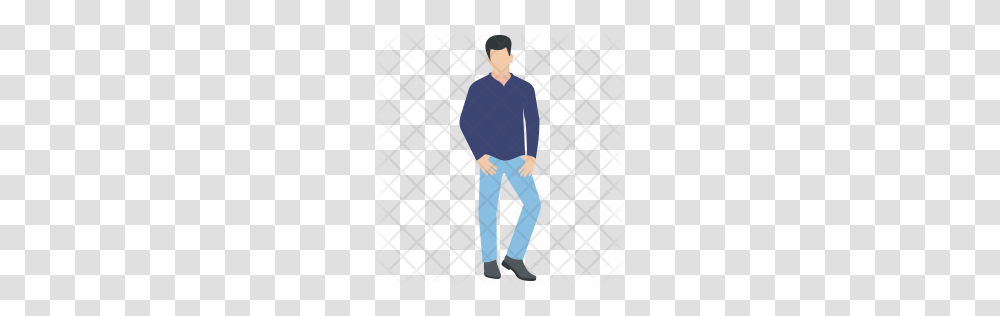 Premium Confident Guy Icon Download, Sleeve, Pants, Long Sleeve Transparent Png