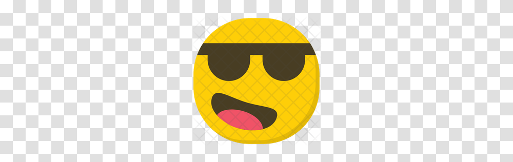 Premium Cool Emoji Icon Download, Pac Man, Batman Logo Transparent Png