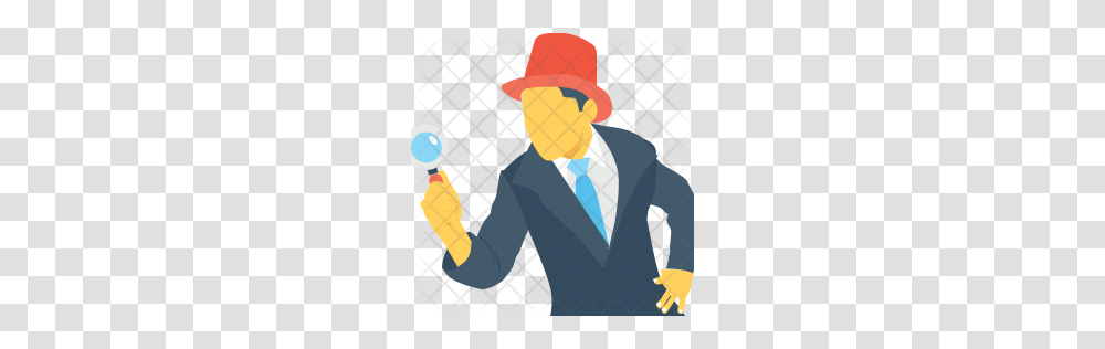 Premium Detective Icon Download, Apparel, Face, Snowman Transparent Png