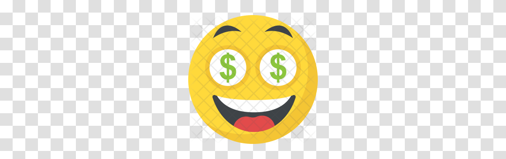 Premium Dollar Eyes Emoji Icon Download, Number, Alphabet Transparent Png