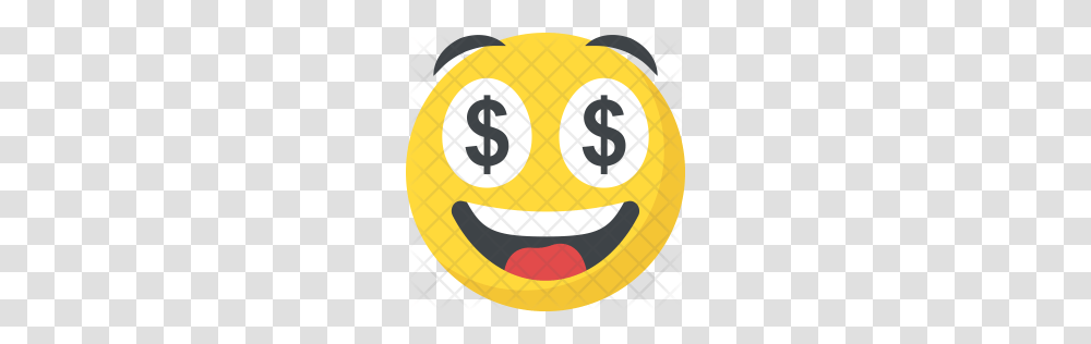 Premium Dollar Eyes Emoji Icon Download, Number, Alphabet Transparent Png