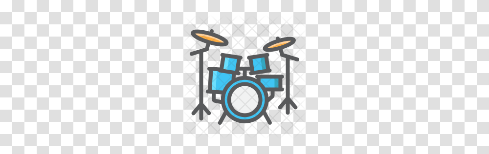 Premium Drum Kit Icon Download, Logo, Trademark, Rug Transparent Png