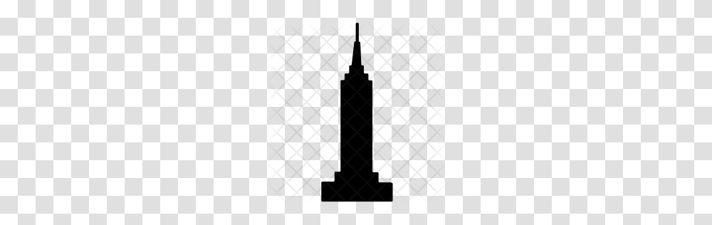 Premium Empire State Building Icon Download, Rug, Silhouette, Pattern, Gray Transparent Png