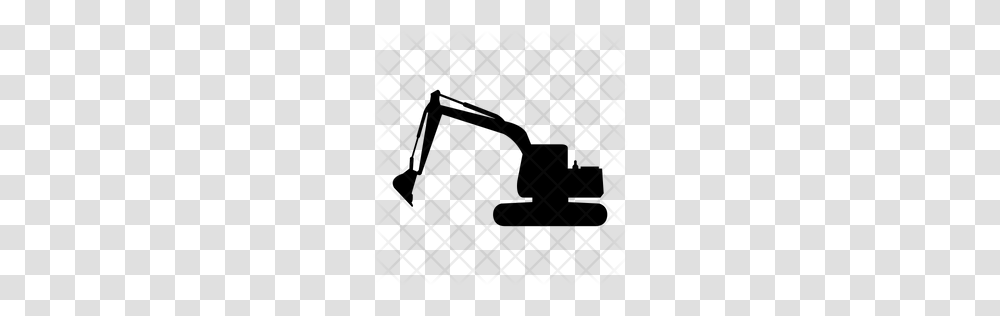 Premium Excavator Icon Download, Pattern, Rug, Alphabet Transparent Png