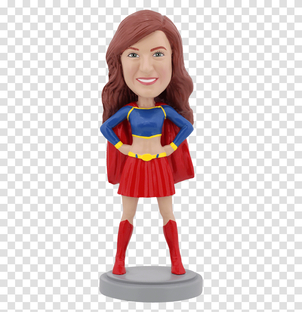Premium Figure Bobblehead Female Superhero Bobblehead, Costume, Figurine, Doll, Toy Transparent Png