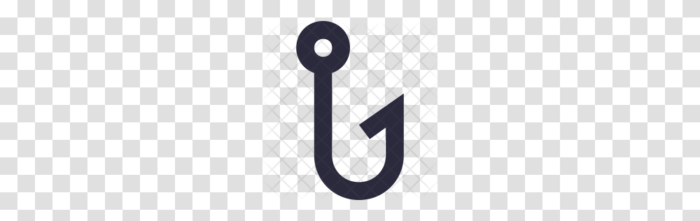 Premium Fishing Hook Icon Download, Alphabet, Number Transparent Png