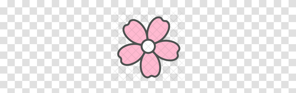 Premium Flower Sakura Blossom Nature Spring Icon Download, Pattern, Light, Ornament, Fractal Transparent Png