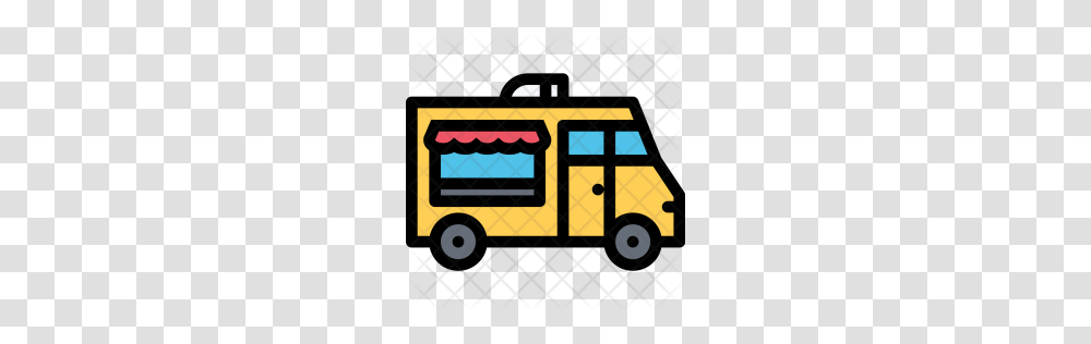 Premium Food Truck Vehicle Machine Transportation Transport, Bus, School Bus, Fire Truck, Van Transparent Png