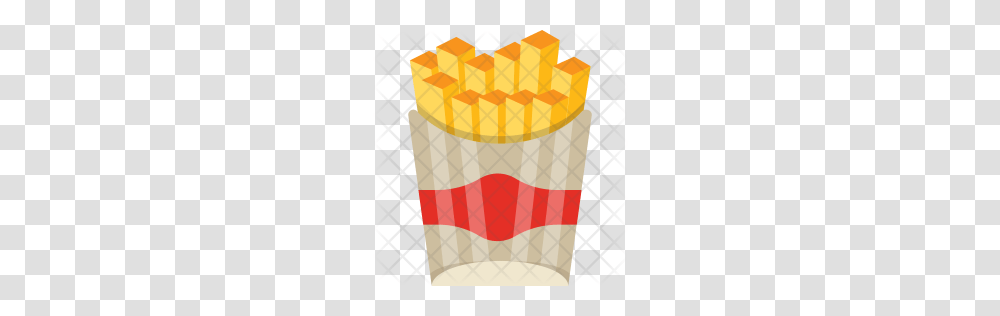 Premium French Fries Icon Download, Food, Rug, Cushion, Popcorn Transparent Png