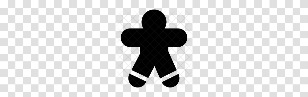 Premium Gingerbread Man Icon Download, Pattern, Rug, Grille, Fence Transparent Png
