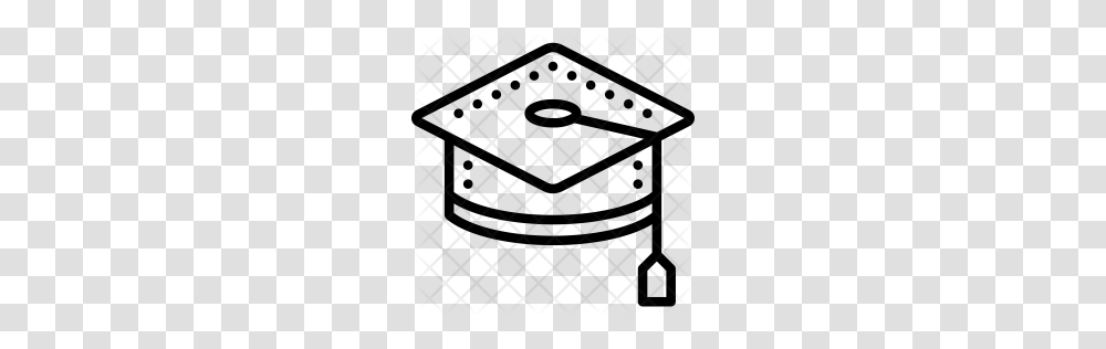 Premium Graduation Cap Icon Download, Rug, Pattern, Texture Transparent Png