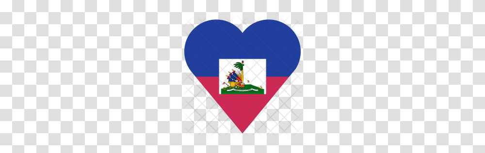 Premium Haiti Icon Download, Balloon, Heart, Cushion, Rug Transparent Png