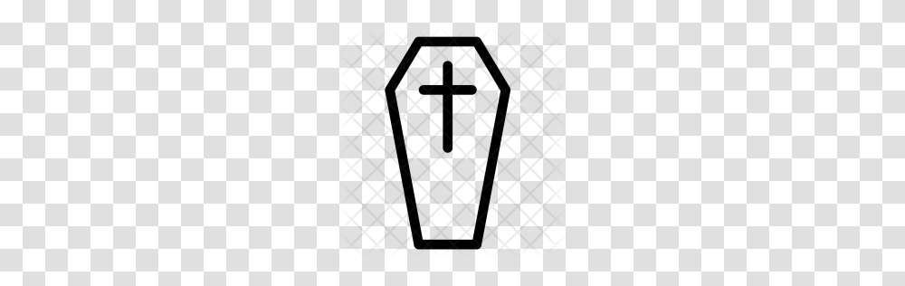 Premium Halloween Coffin Death Funeral Cross Icon Download, Rug, Pattern, Gray Transparent Png