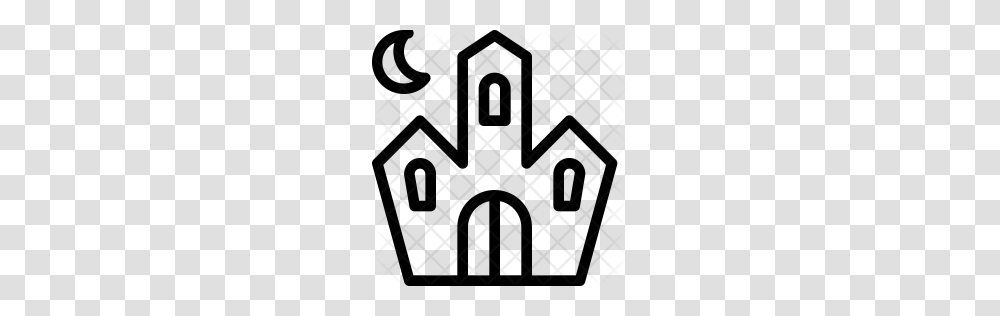 Premium Haunted House Icon Download, Pattern, Rug Transparent Png
