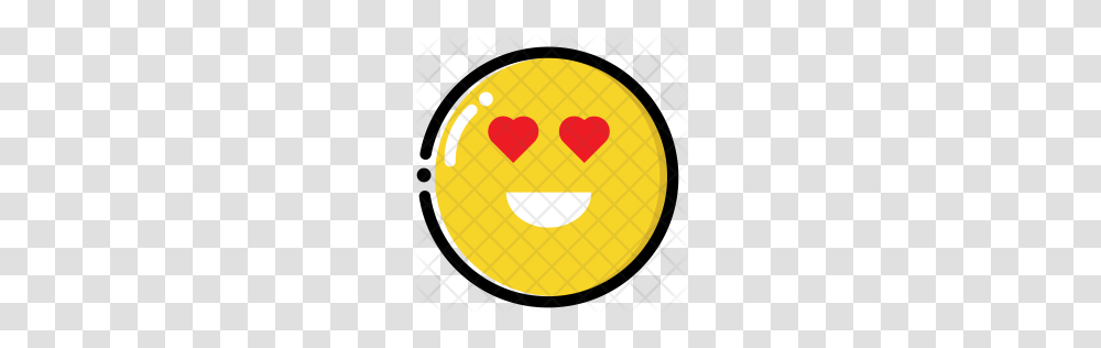 Premium Heart Eye Emoji Icon Download, Balloon, Pac Man, Logo Transparent Png