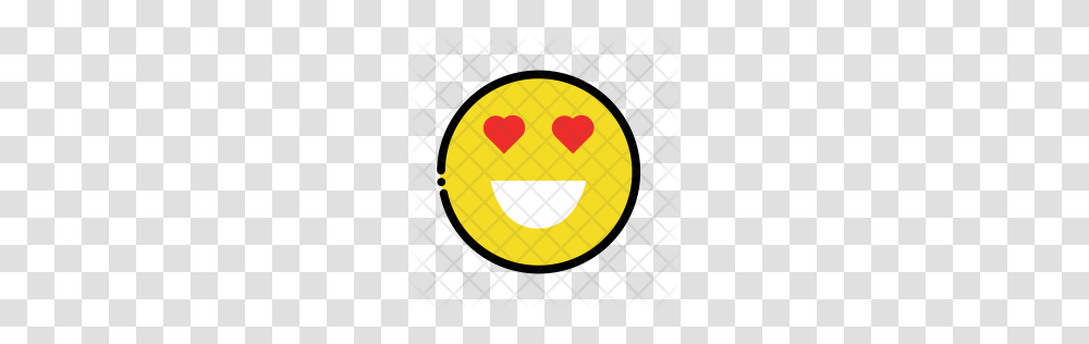 Premium Heart Eye Emoji Icon Download, Pac Man, Rug, Logo Transparent Png