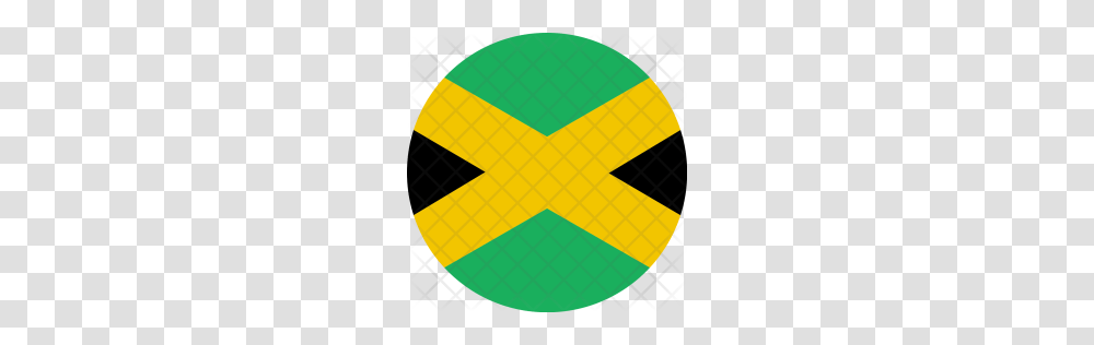 Premium Jamaica Flag World Nation Icon Download, Rug, Logo, Trademark Transparent Png