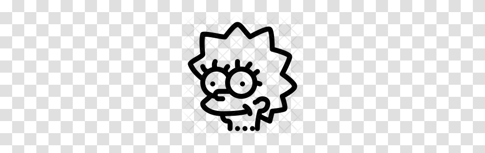 Premium Lisa Simpson Icon Download, Rug, Pattern, Texture, Gray Transparent Png