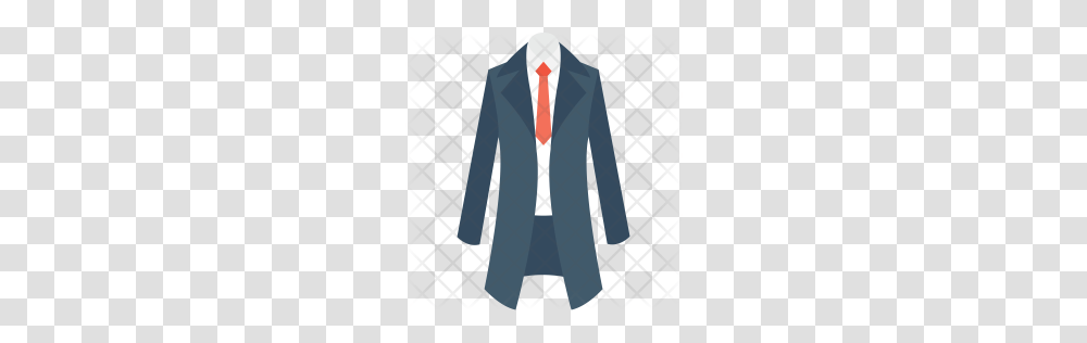 Premium Long Coat Icon Download, Apparel, Suit, Overcoat Transparent Png