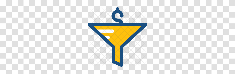 Premium Money Filter Icon Download, Triangle, Sign, Fence Transparent Png