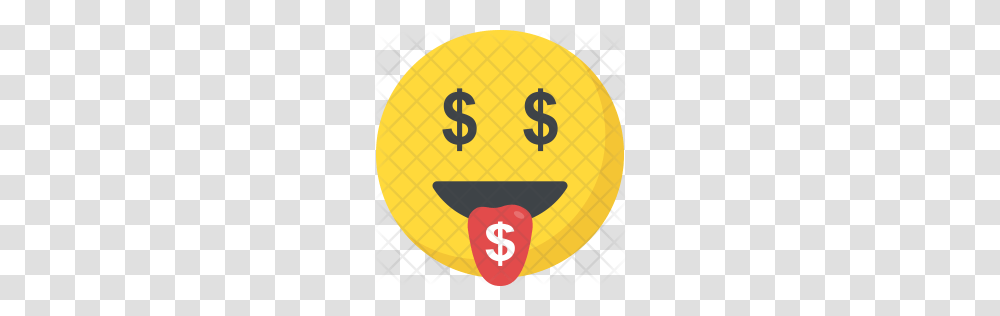 Premium Money Mouth Face Emoji Icon Download, Number, Logo Transparent Png