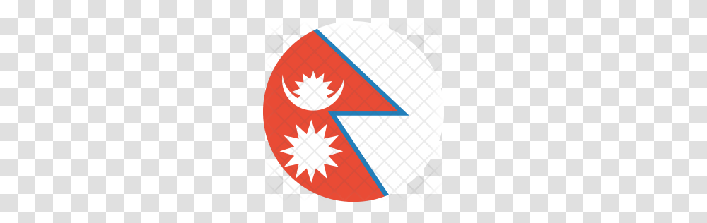 Premium Nepal Flag World Nation Icon Download, Star Symbol, Rug Transparent Png