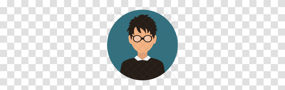 Premium Nerd Icon Download, Person, People, Manga, Comics Transparent Png