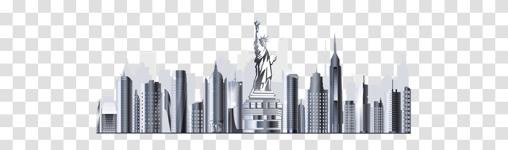 Premium New York Skyline Illustration Download In & Vector Format Skyline, Metropolis, City, Urban, Building Transparent Png
