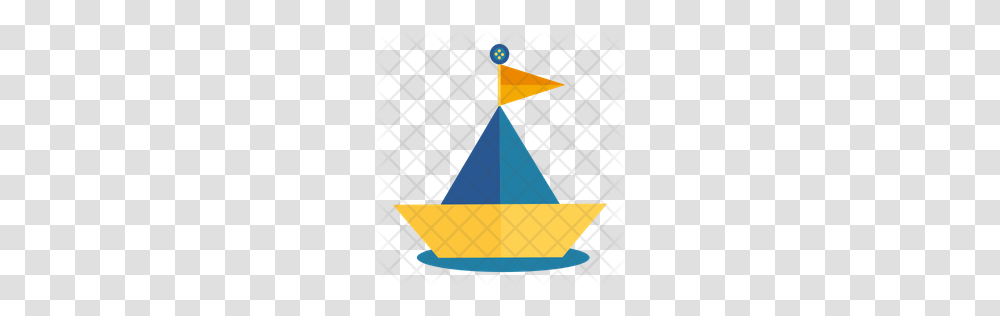 Premium Paper Boat Icon Download, Triangle, Star Symbol, Pattern Transparent Png