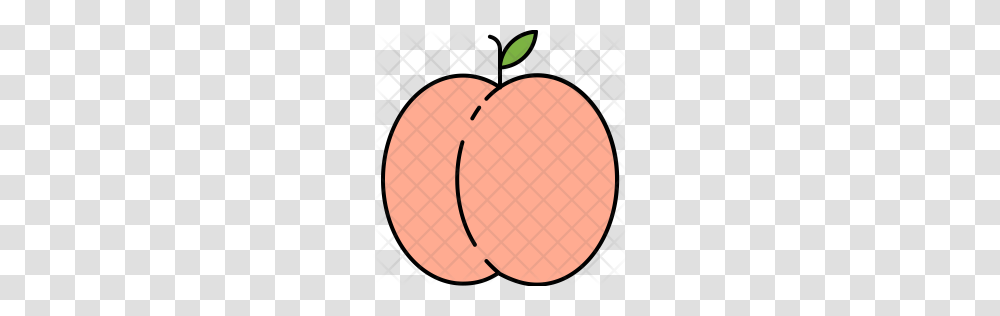 Premium Peach Icon Download, Plant, Food, Label Transparent Png