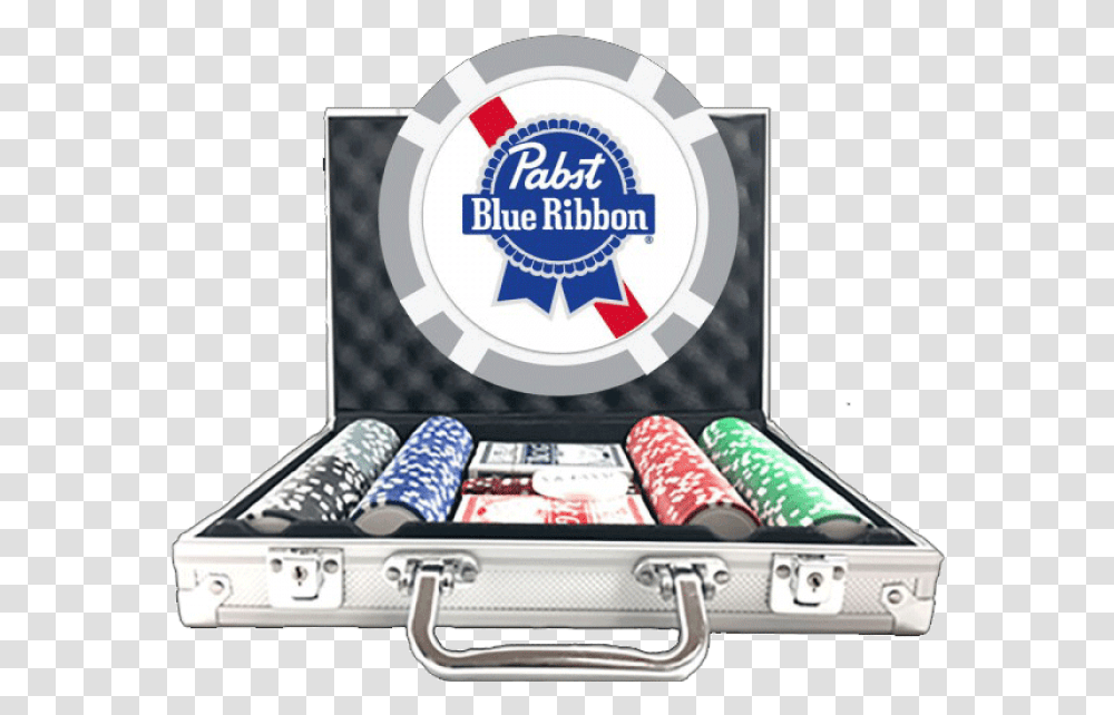 Premium Poker Chip Set 8 Stripe Pabst Blue Ribbon, Bag, Briefcase, Electronics, Wheel Transparent Png