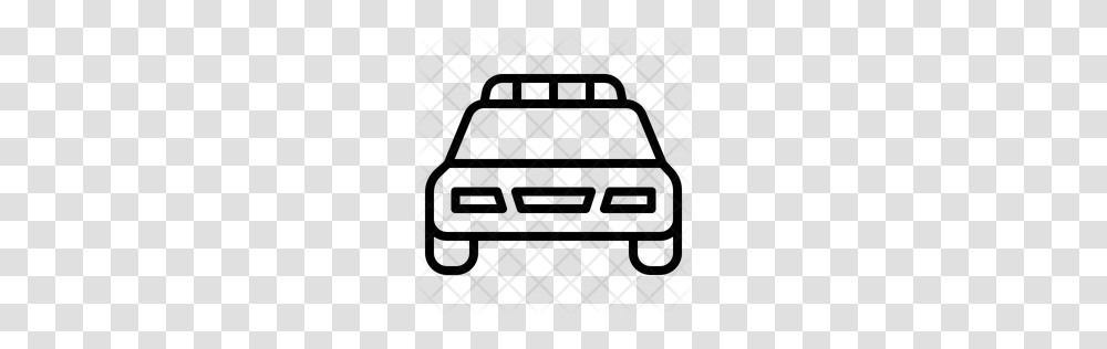 Premium Police Car Icon Download, Rug, Pattern, Grille, Texture Transparent Png