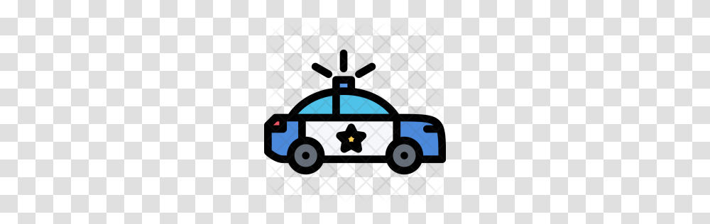 Premium Police Car Law Crime Judge Court Icon Download, Transportation, Vehicle, Label Transparent Png