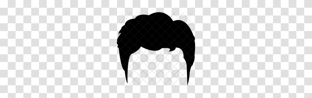 Premium Pushed Back Hair Icon Download, Rug, Silhouette, Alphabet Transparent Png