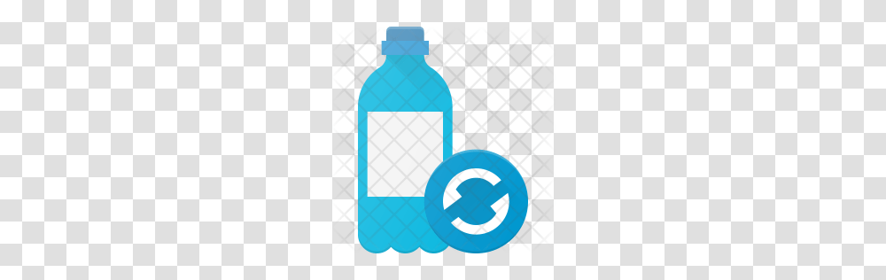 Premium Recycle Plastic Bottle Icon Download, Water Bottle, Beverage, Drink Transparent Png