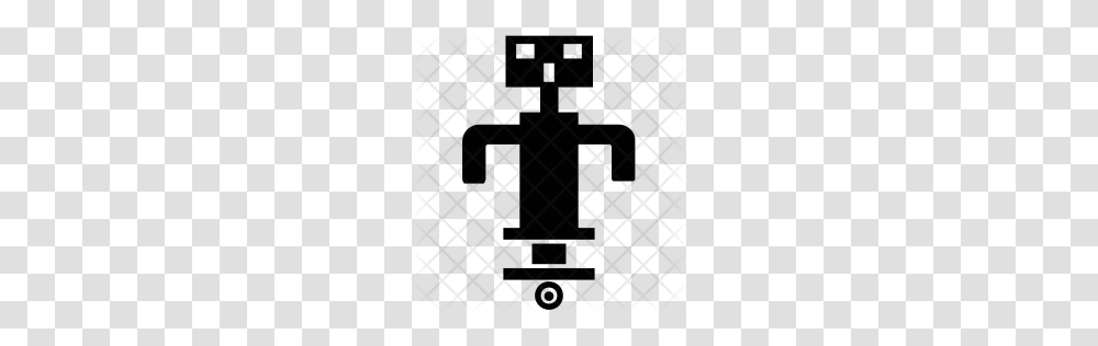Premium Robot With Arm Icon Download, Pattern, Rug, Grille Transparent Png