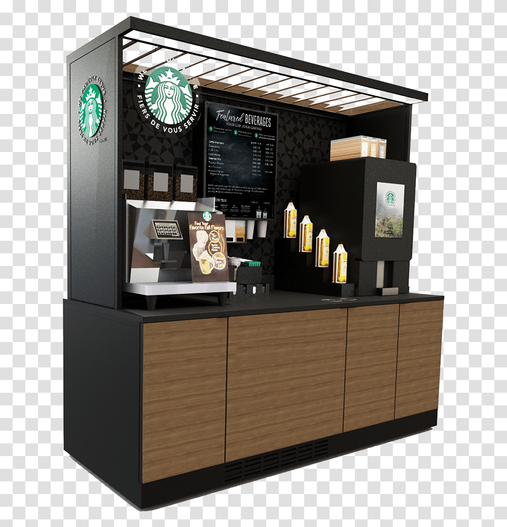 Premium Self Serve Kiosk Starbucks Self Serve Machine, Clock Tower, Building, Shop, Screen Transparent Png