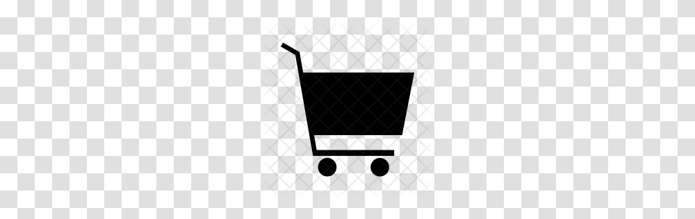 Premium Shopping Cart Icon Download, Rug, Pattern, Silhouette, Grille Transparent Png