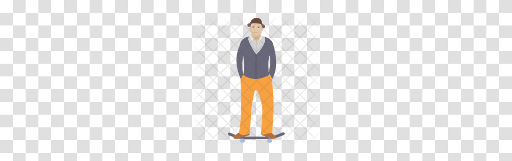Premium Skateboard Icon Download, Person, Pants, Silhouette Transparent Png