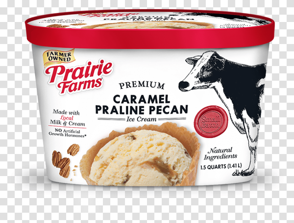 Premium Small Batch Ice Cream Caramel Praline Pecan Prairie Farms Ice Cream, Food, Tin, Canned Goods, Aluminium Transparent Png