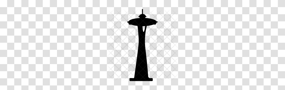 Premium Space Needle Icon Download, Rug, Pattern, Texture, Silhouette Transparent Png
