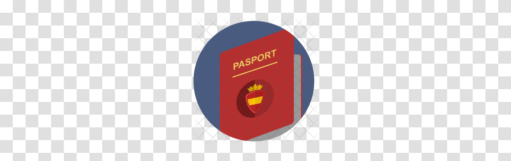 Premium Spain Passport Icon Download, Label, Vegetation, Plant Transparent Png