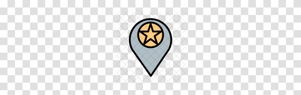Premium Starred Location Gps Pinpoint Icon Download, Star Symbol Transparent Png