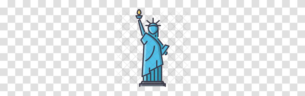 Premium Statue Of Liberty Icon Download, Cross, Beverage, Drink Transparent Png