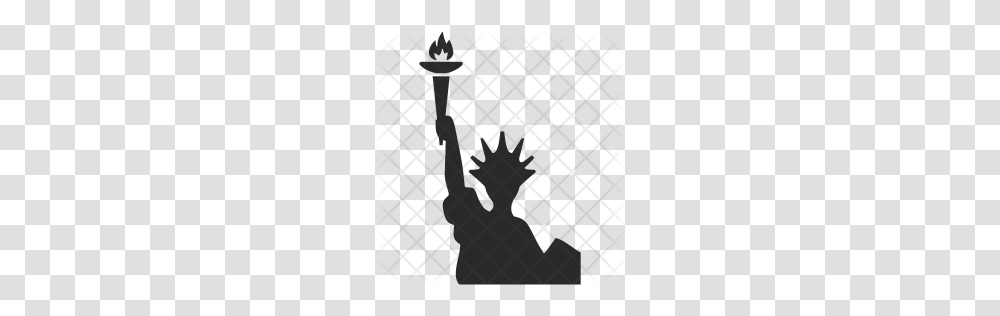 Premium Statue Of Liberty Icon Download, Silhouette, Cross, Rug Transparent Png
