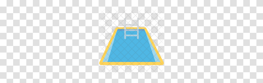 Premium Swimming Pool Icon Download, Triangle, Rug, Fence, Solar Panels Transparent Png