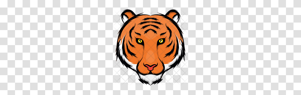 Premium Tiger Cartoon Icon Download, Tattoo, Skin, Logo Transparent Png