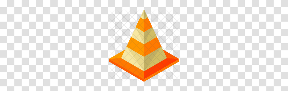 Premium Traffic Cone Icon Download, Triangle, Rug, Architecture, Building Transparent Png