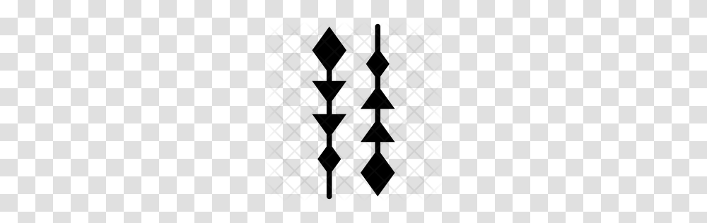 Premium Tribal Arrow Icon Download, Pattern, Rug, Gray Transparent Png